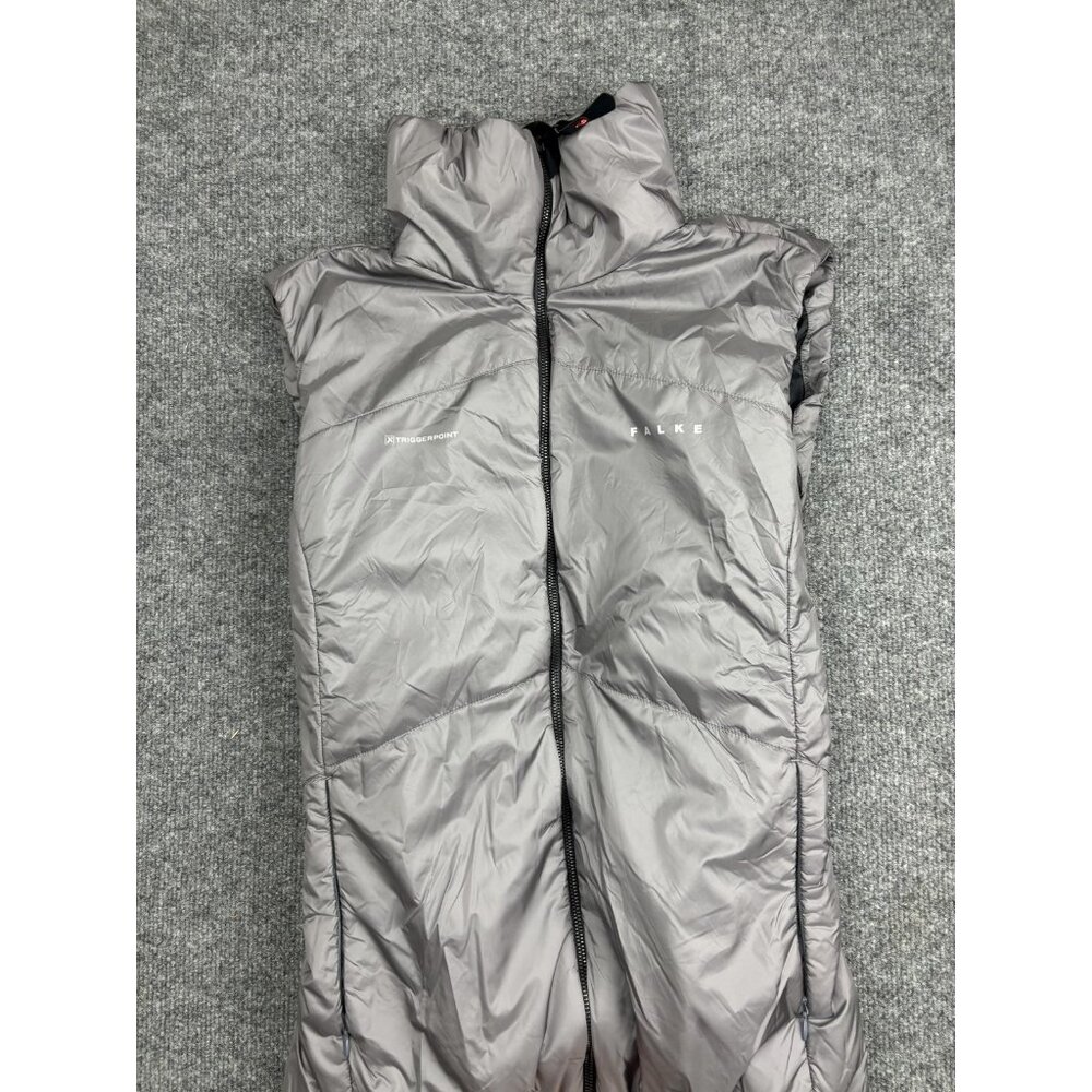 Falke Triggerpoint Sport Vest Womens Large Gray Full Zip Insulated TriggerPoint